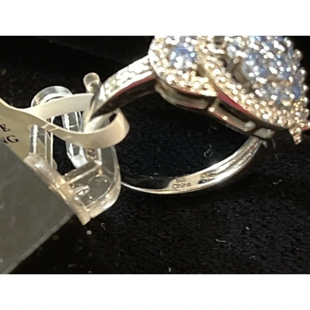 JTV Bella Luce 9.25 Sterling Silver Neon Apatite‎ CZ Ring Sz 6